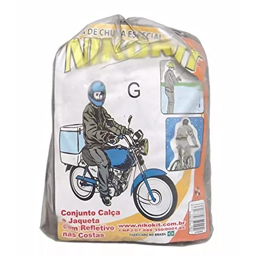 Capa De Chuva Para Motoqueiro Transparente G Nikokit Cód.087136