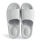 [キューエスキロ] 抗菌防臭素材 スリッパ サンダル ルームシューズ マッサージ機能 通気衛生 超軽量 静音 滑り止め お風呂/室内/トイレ/来客用 男女兼用 グレー XXL