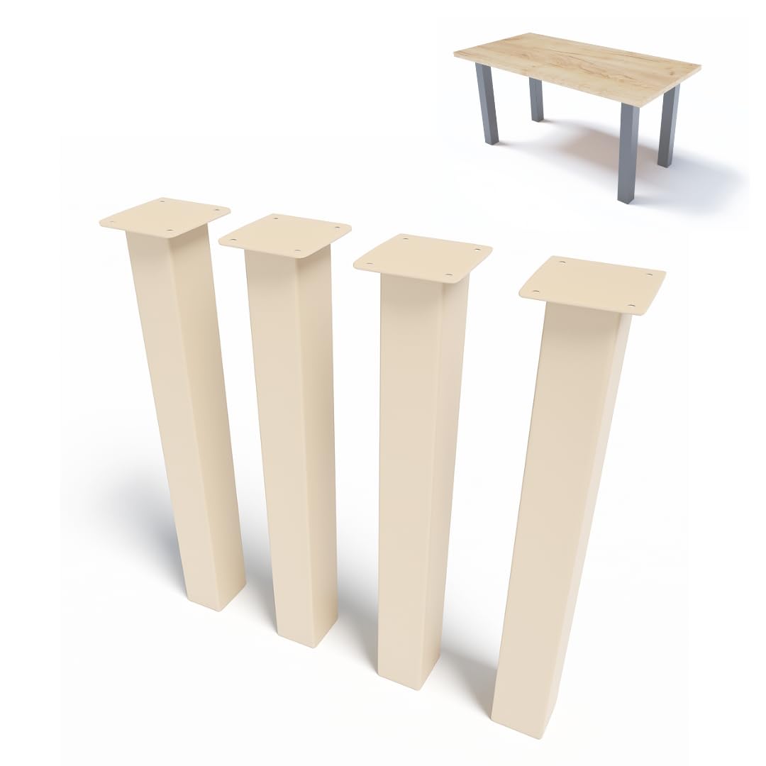 NWELD Tischfüsse Tischbeine Metall EINFACH Beige 72x13x13cm Tischkufen DIY - Tischbein Set