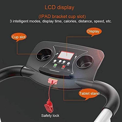 Image of Folding Treadmills Treadmill Middle Aged and Elderly Slow Speed Electric Treadmill Folding Armrest Fitness Equipment Product Slope, Adjustment