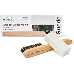 Jason Markk Suede Cleaning Kit, Shoe Cleaner, 2-Piece Set, Brush & Stain Eraser, Sneaker Care, Ideal for Footwear, Safe for Leather, Suede, Nubuck, Cotton, Knits