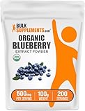 BulkSupplements.com Organic Blueberry Extract Powder - Blueberry Extract Supplement, Antioxidant Support - Vegan & Gluten Free, 500mg per Serving, 100g (3.5 oz) (Pack of 1)