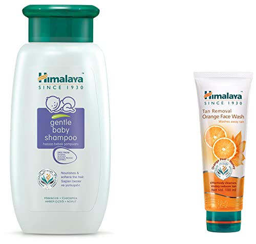 Image of Himalaya Baby Shampoo (400 ml) & Himalaya Tan Removal Orange Face Wash, 100ml
