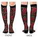 Red Roses Fashion Socks for Women and Men Sport Knee High Compression Socks Support for Running Hiking Fitness
