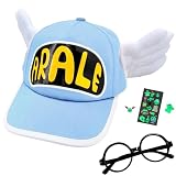 [CHALAN] 帽子 ハロウィン コスプレ キャップ メガネ 2点セット キッズ 帽子 道具 クリスマス 仮装 ベビー フリーサイズ 大人用 子供用 ライトブルー（大人）