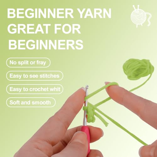 Image of Autglint Potted Plant Crochet Kit for Beginners, Learn to Crochet Starter Kit with Pre-Started Yarn & Easy-to-Follow Video Tutorials, DIY Amigurumi Animal Kit for Adults Kids Gift