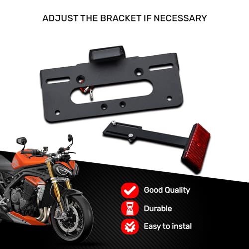Support de plaque AVDB pour Triumph Speed Triple 1200 RS RR 21-23 avec catadioptre