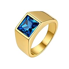 01. 8MM Blue Zircon - Gold