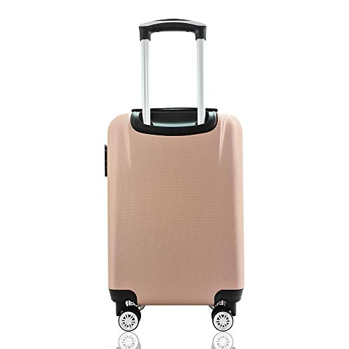 Mala Rígida De Fibra 360° Tamanho Pequena - Gladiador - C1 - Rosé