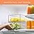 Sorbus Medium Clear Storage Drawers (2 Pack) – Stackable Organizer Drawers for Fridge, Pantry, Kitchen – Pull-Out Storage Bins with Handles, Slide Out Acrylic Drawers