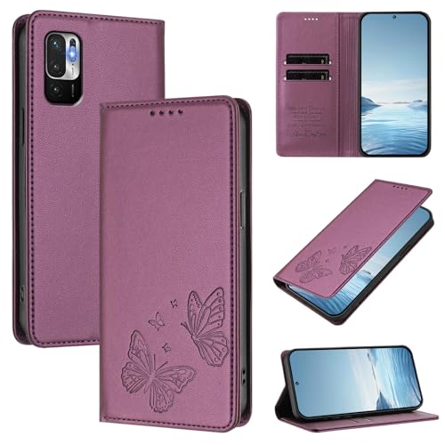 �X�}�z�P�[�X �Ή��@�� for Redmi Note 10 JE/Note 10T (Japan) �X�}�z�P�[�X�y�J�[�h�z���_�[�E�E�H���b�g�E�}�O�l�b�g�o�b�N���E�t���b�v�E�X�^���h�@�\�t���zViolet