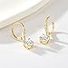 Cossa Dangle Earrings 14K Gold Drop Earrings for Women Dangle Stylish Leverback Earring with Cubic Zirconia Drop Earring A Must-have Fashion Accessory
