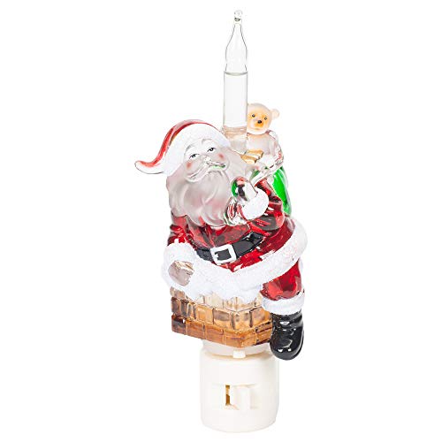 Roman 7 Inch Santa Chimney Bubble Night Light
