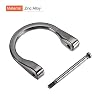 uxcell 29mm(1.14") U Shape Horseshoe D-Rings Screw-in Shackle Buckle for DIY Craft, Black 2pcs #3