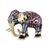 IEAKDCD Vintage Mini Elephant Enamel Brooch Pin Creative Animal Pendant Breastpins For Women Girls M