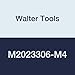 Walter Tools M2023306-M4 Prototex HSS Machine Tap, TICN Finish, 4.5 mm Shank Diameter, 0.7 mm Thread Length, 12 mm Cutting Length, 63 mm Overall Length, M4 Cutting Diameter