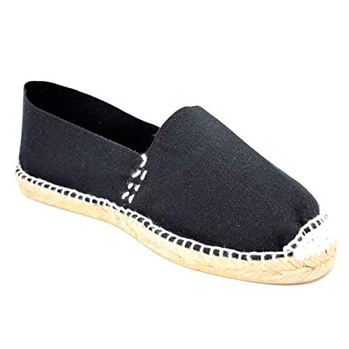 Alpargatas de Esparto Plana Made in Spain en Negro Talla 38