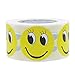 Giallo Sorriso Faccia con Ciglia Adesivi Felici 1 Pollice Rotondo Carino Etichette 500 Totale Per Rotolo Kawaii per Insegnante Cancelleria Sticker