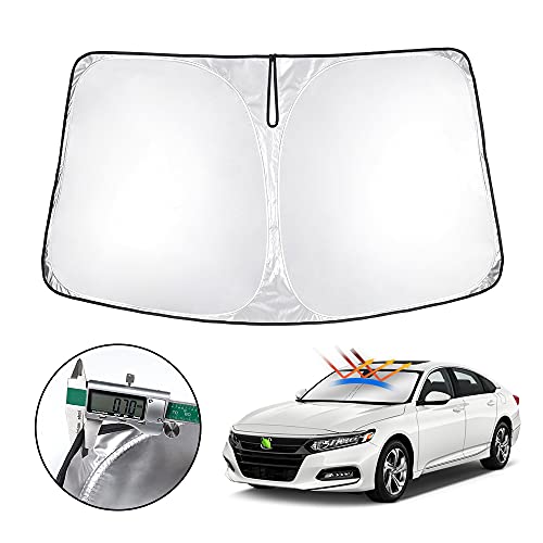 T TGBROS Windshield Sunshade for Honda Accord 2018 2019 2022 2022 Window Sun Shade Foldable Sun Shield Upgrade Reflective Polyester Cover Block Heat and Sun