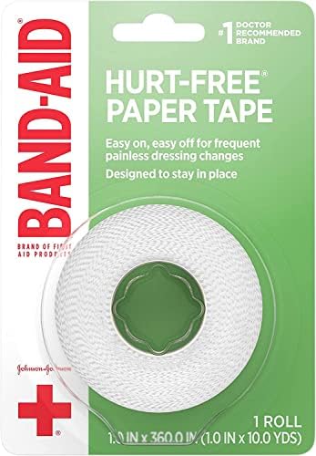 JOHNSON & JOHNSON Band-AID First Aid Paper Tape 1 Inch X 10 Yards 10 Yards (Pack of 3)