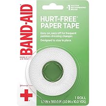 JOHNSON & JOHNSON Band-AID First Aid Paper Tape 1 Inch X 10 Yards 10 Yards Pack of 8