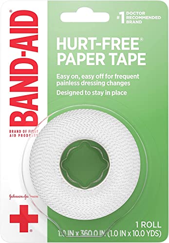 Johnson & Johnson Band-Aid First Aid Paper Tape 1 Inch X 10 Yards 10 Yards (Pack Of 12) #TOP21