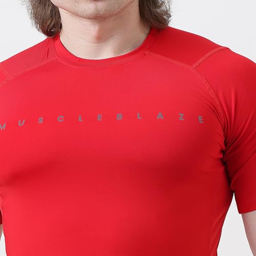 Image of MuscleBlaze Half Sleeve Air Tech Compression MuscleTee for Men