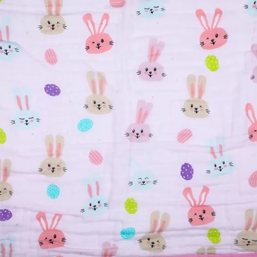 Image of SMILE BABY 100% Organic Cotton 6-Layer Muslin Baby Blanket (100x110 cm) is Super Soft, Breathable, and Gentle on Baby's Skin. Perfect for Comfort, Warmth, and Everyday use. Includes 1 Blanket