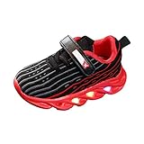 Riou LED Leuchtschuhe Baby, Jungen Mädchen Blinkende Sneaker mit Energy Lights Bunte Helle Weiche Sohle Mesh Atmungsaktiv Babyschuhe Turnschuh