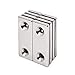 Neodymium Rectangular Pot Magnets, with Countersunk Hole,Strong,Industrial Strength Rare Earth Magnets for Home, Workplace 20x10x4mm Double Hole 4mm 15PCS