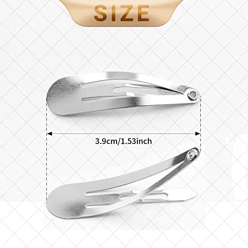 Lawie Pack de 100 Pinzas de Metal Plateadas de 4 CM para Cabello miniatura 4