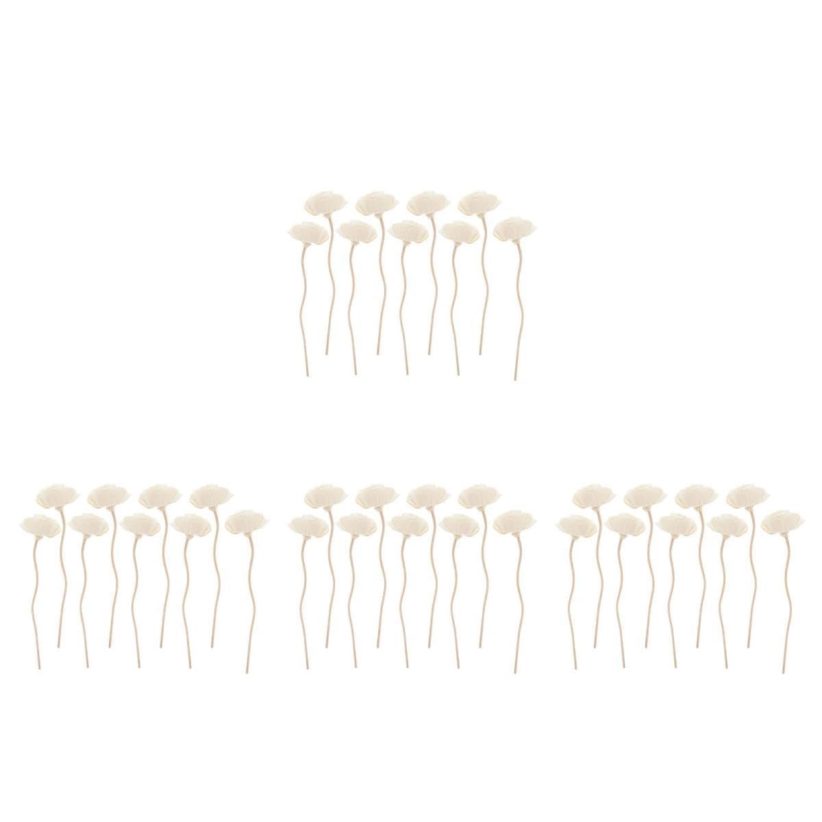 ABOOFAN Duftstäbchen Deko Blumen 36 STK Aromatherapie-Rattan Passiv Raumduft Diffusor Hochzeits-diffusor-Sticks Abs Rattanstäbchen Duftstäbchen Raumdiffusor-Stick Haushaltsdiffusorblumen Weiß