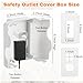 Tellegloww 4 Pack Safety Outlet Cover Box Wall Outlet Cover for Baby Proofing Extra Large Electrical Plugs and Adapters Receptacle Box Receptacle Protector with Childproof Lock & Cable Management