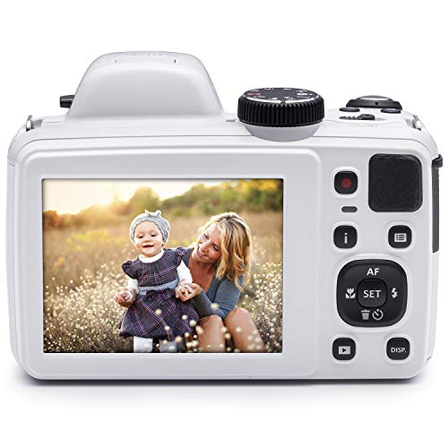 Kodak PIXPRO AZ421 16MP Point & Shoot Digital Camera w/ 3-Inch LCD, 720p HD Video, 42X Optical Zoom, 24mm Wide Angle Lens (White) Bundle with 32GB Extreme Memory Card & Accessories (16 Items)