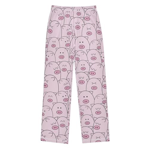 Pink Pig Boys Long Pants Soft Trousers Elastic Waist Kids Lounge Bottoms with Pockets S-XL