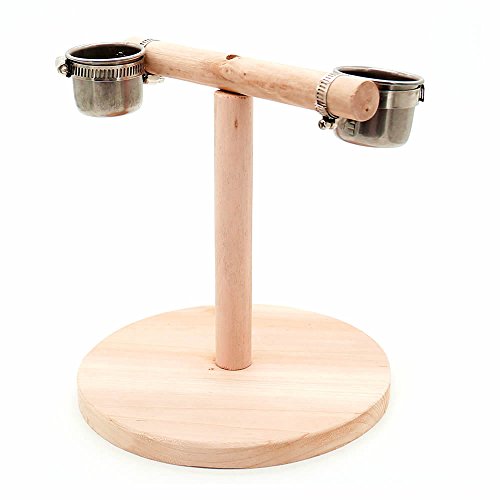 Mrli Pet Bird Training Perch Play Stand Parrot Wooden Platform Gym Playground