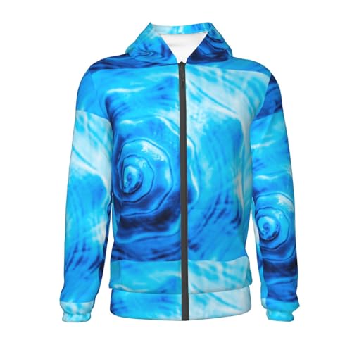 Blue Shell Kid Hoodies Boys Zip Up Sweatshirts Girls Pullover with Pocket2