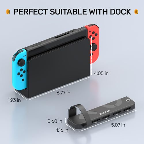 Unitek Switch Game Card Reader with Remote Controller Nintendo Switch Cards Switcher 4 Game Card Slots Reading & Quick Switching Adapters for Switch/Switch OLED