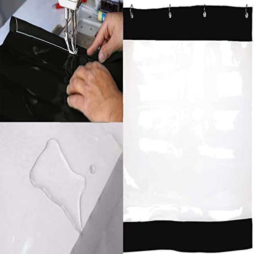 Panneau imperméable en PVC transparent 5,6x2,7m avec œillets