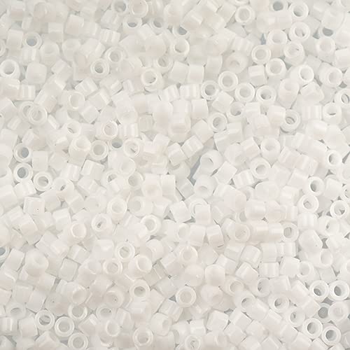 Miyuki Delica 11/0-250gms Bulk Bag DB200 Japanese Glass Seed Beads - Delica 11/0 RD Chalk White - DB