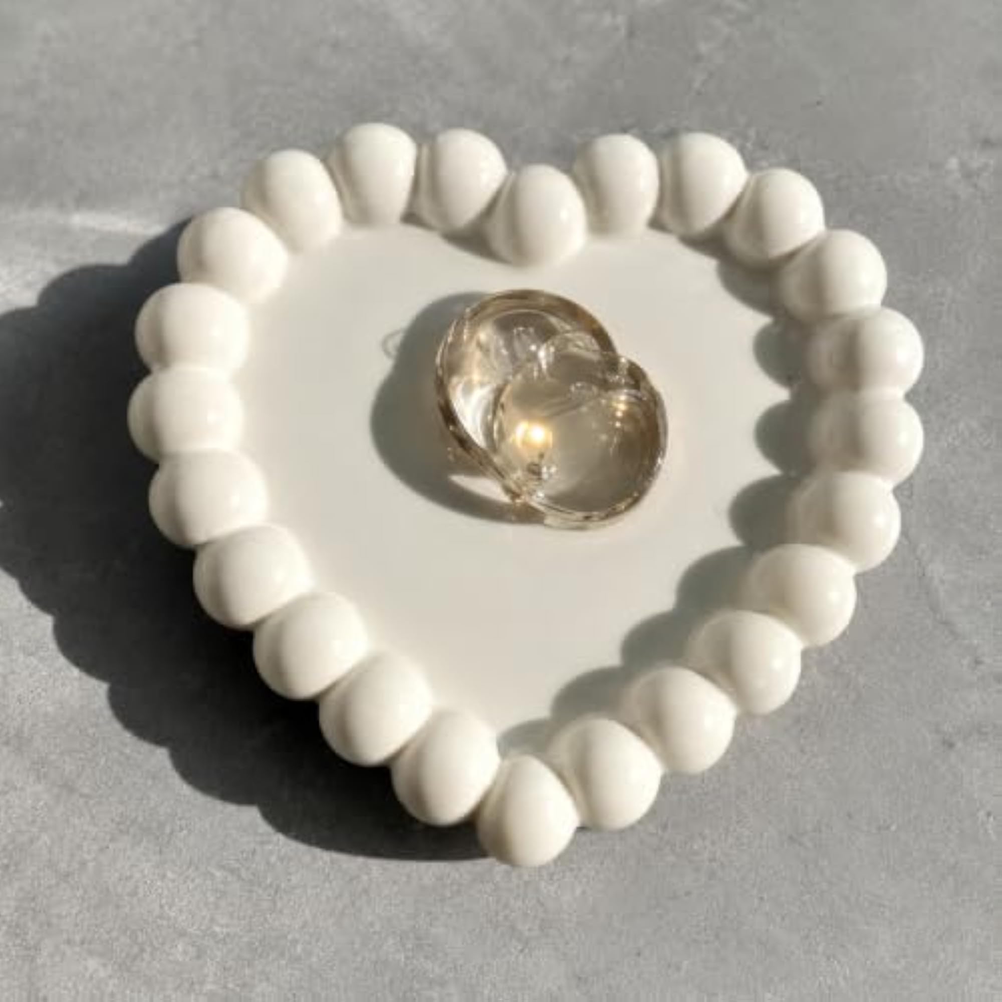 Aesthetic Ceramic Jewellery Storage Plate for Accessories