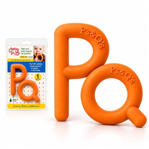 Chewy Tubes P &amp; Q Teether - Oral Motor Chew Tool for Sensory &amp; Autism Kids