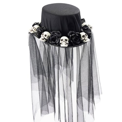 Chapeau haut de forme gothique au design plat élégant pour costume