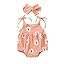 Waffle Knit Orange Pink Waffle Knit Orange Pink