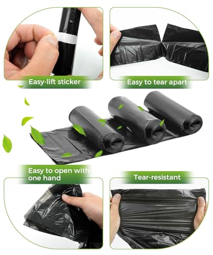 Image of Charmount 200 Count Dog Poop Bags Rolls with Zippered Pouch Dispenser Holder, Extra Thick Leak-Proof Unscented Waste Bags, Coreless Easy Load for Small to Large Dogs