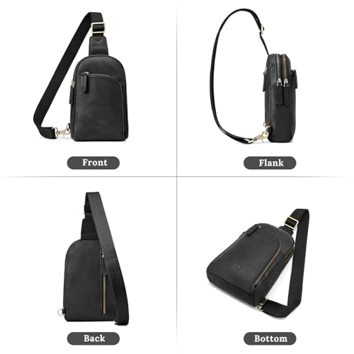 S-ZONE Genuine Leather RFID Blocking Small Sling Bag Women Crossbody Fanny Packs by S-ZONE - Image 6