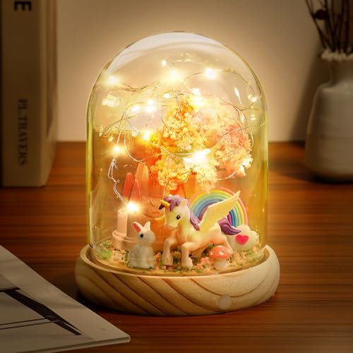 HappyGoLucky Bastelset Kinder - Einhorn Mädchen Spielzeug Geschenk ab 3-10 Jahre - Weihnachts Geschenke für Mädchen - DIY Nachtlicht Kinder… – Ansicht 2