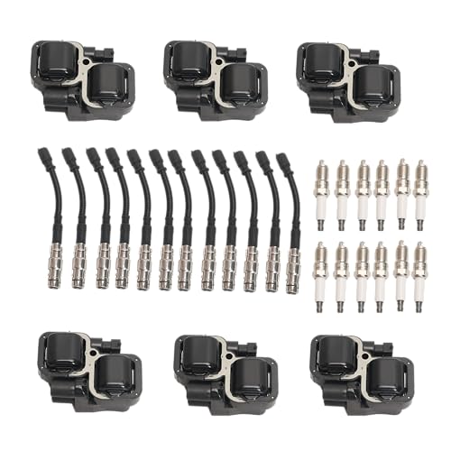 JAVOUKA Set of 6 Ignition Coil 12 Iridium Spark Plug and
