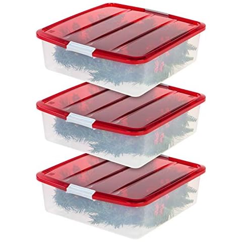 IRIS USA 33 Quart Wreath Storage Box Cover