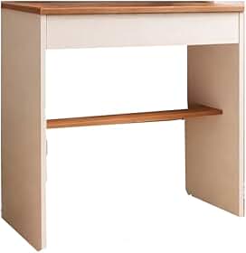 Escrivaninha Home Office com Gaveta Mesa de Estudos Compacta para Quarto Escritório Madeira Moderna Pequena(Off White)